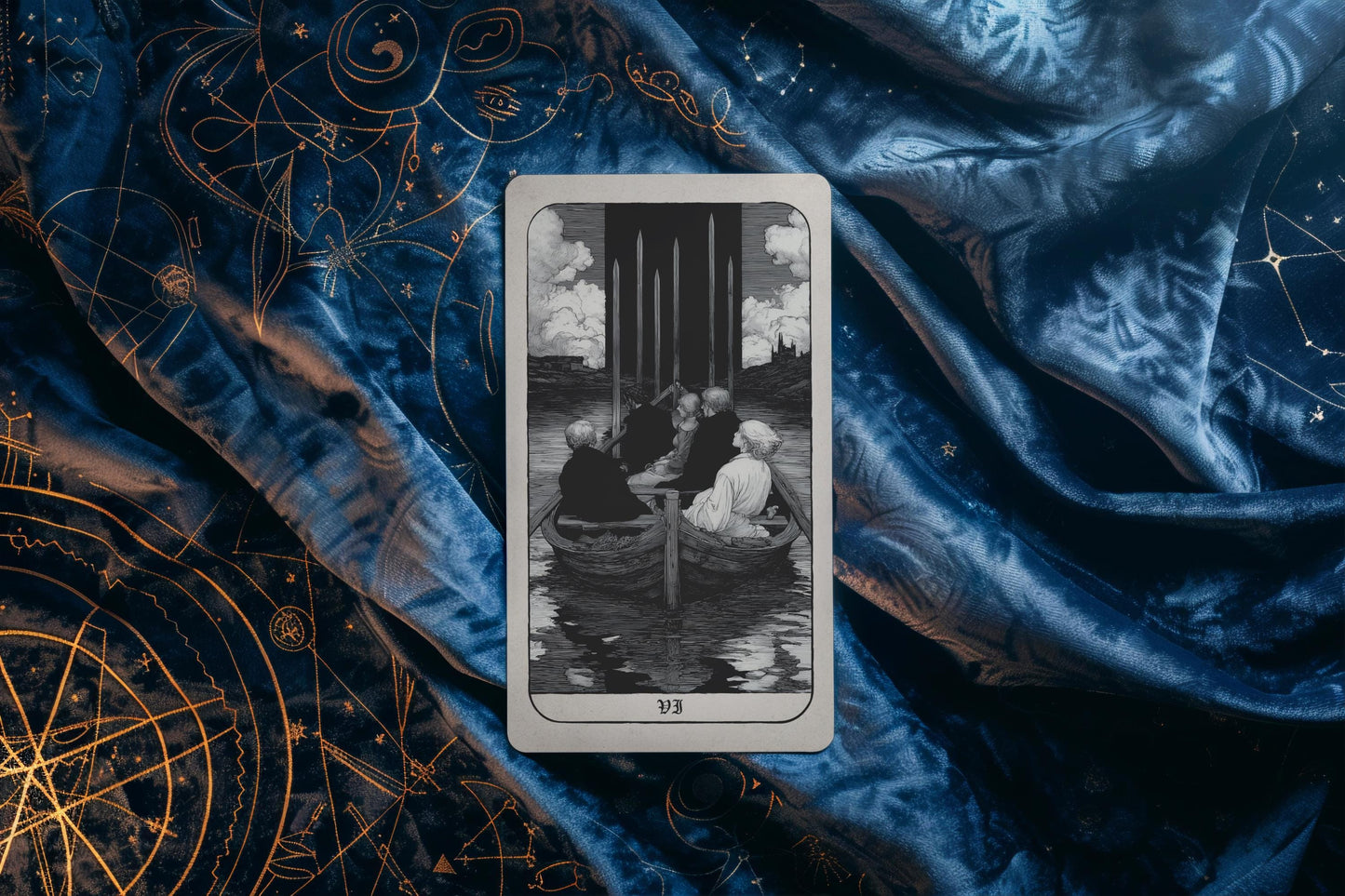Dark Tarot Destesi – 78 Kartlık Gotik Tarot – Okült Siyah Beyaz Kehanet Kartları – Klasik Rider–Waite Uyumlu – Cadılık ve Gölge Çalışması