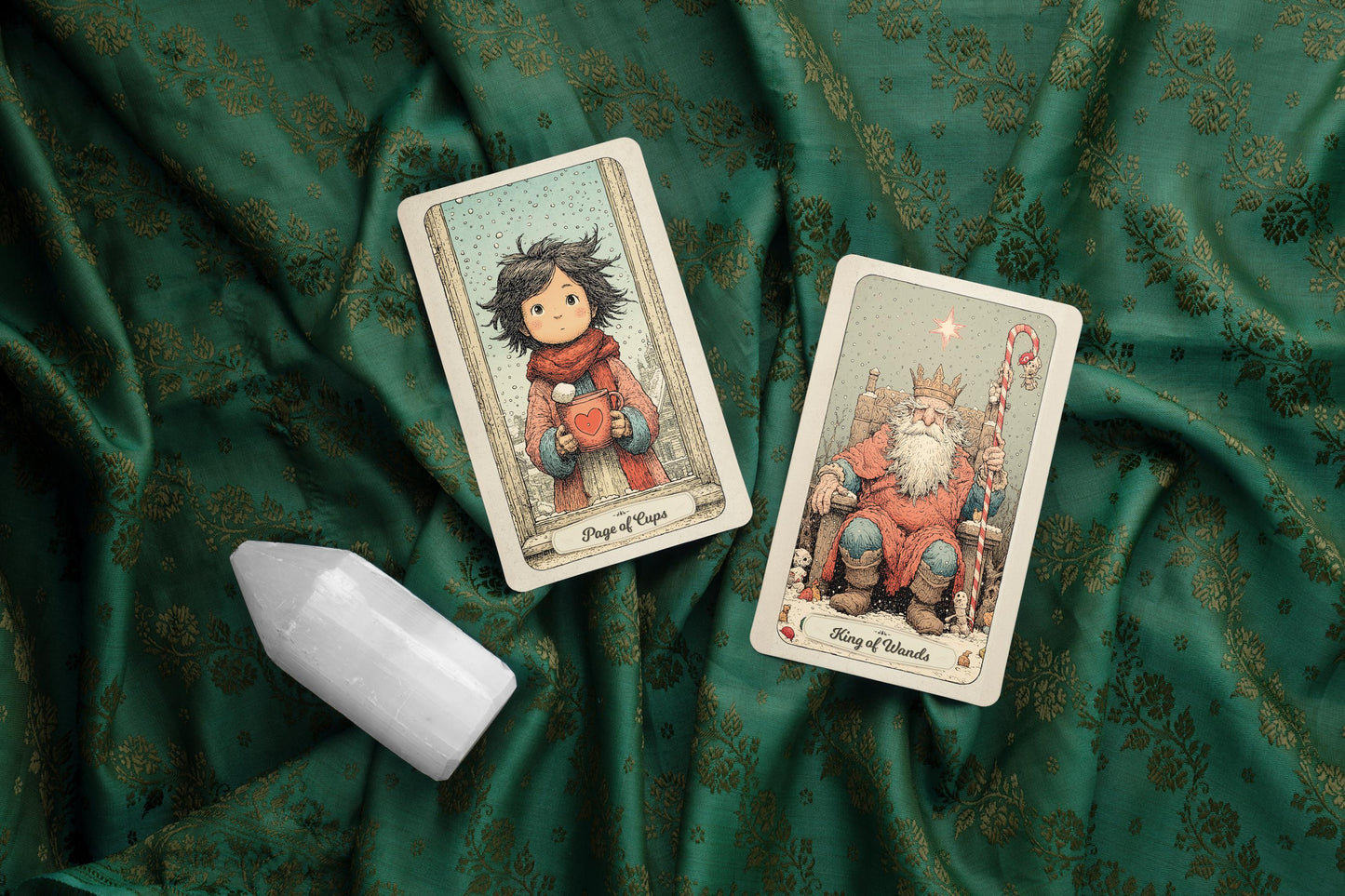 Christmas Tarot – 78 Kartlık Deste – Küçük Prens Esintili – Çizgi Film Tarzı – Eğlenceli Kış Kehaneti – Rider Waite Uyumlu