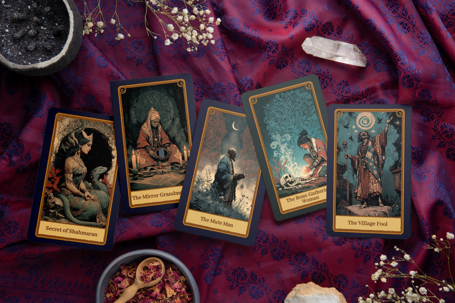 Anadolu Oracle Kart Destesi | 40 Kartlık Tarot Kehanet Destesi | Mistik Folklor, Türk Mitolojisi, Gölge Çalışması, Sezgi ve Dişil Güç