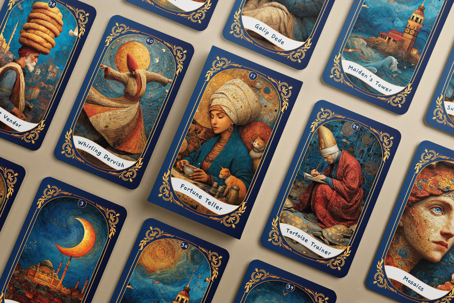 İstanbul Oracle Kart Destesi | 40 Kartlık Kehanet Destesi | Osmanlı Mistisizmi, Kentsel Folklor, Kutsal Semboller, Gölge Çalışması ve Dişil Bilgelik
