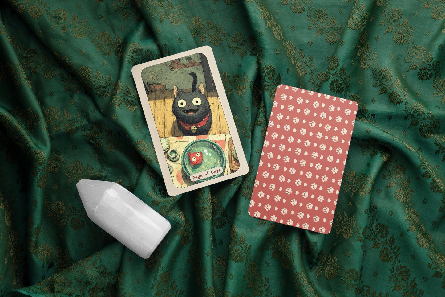 Paw Tarot Destesi – Sevimli Hayvan Temalı 78 Kartlık Tam Tarot Destesi – Ghibli İlhamlı Evcil Hayvan Kehanet Kartları – Rider–Waite Uyumlu
